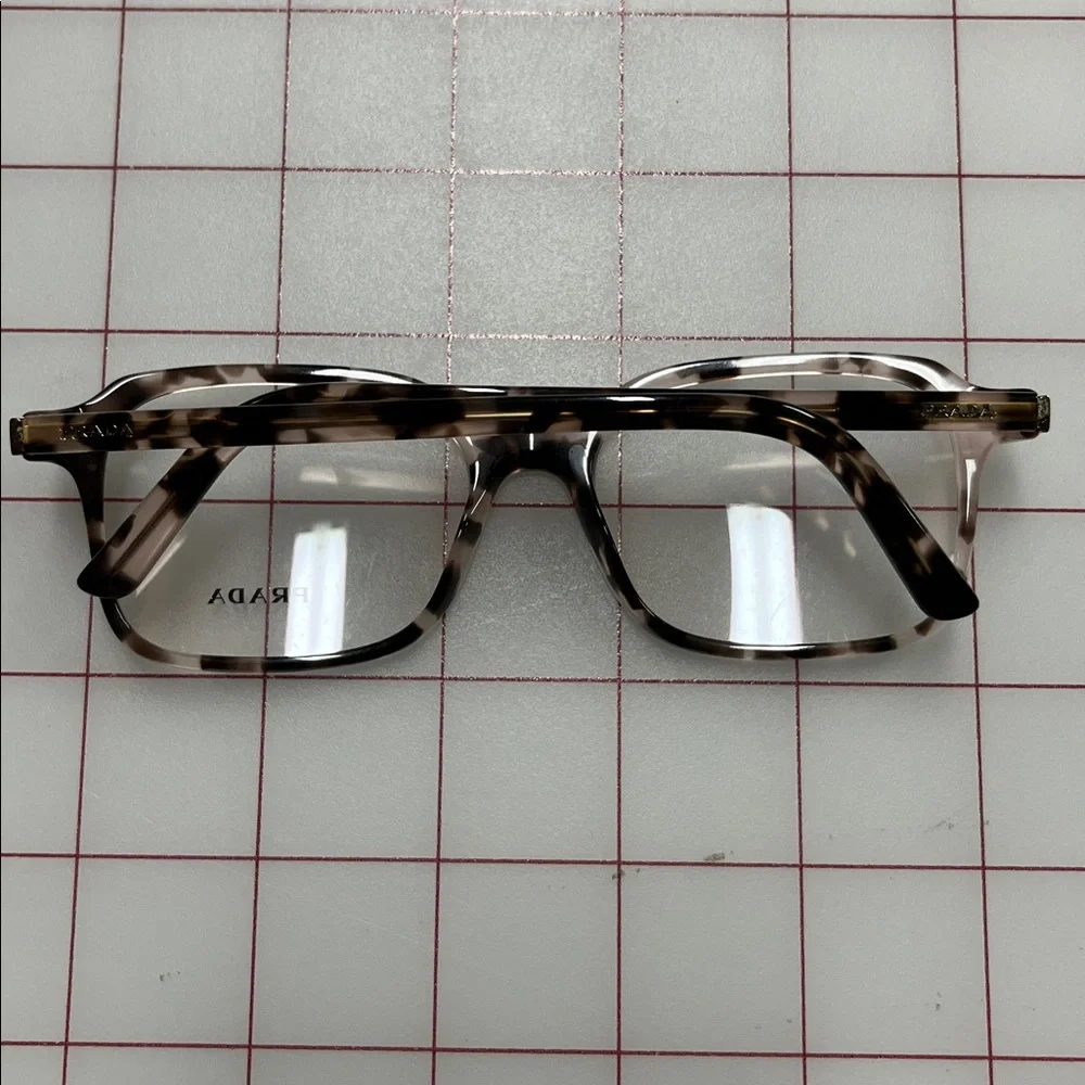 PRADA VPR03X NWOT Orchid Tortoise Acetate 53-17-140 Preppy Career Eyeglass Frame